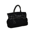 hand made hand stitched tote(black)